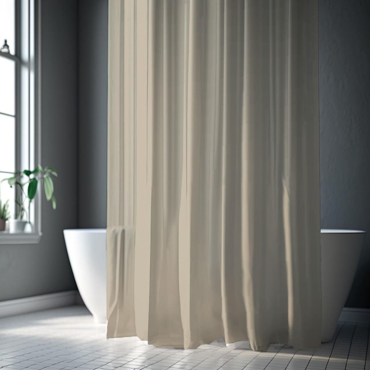 GUY LEVASSEUR Rideau de douche uni en polyester ESSENTIEL