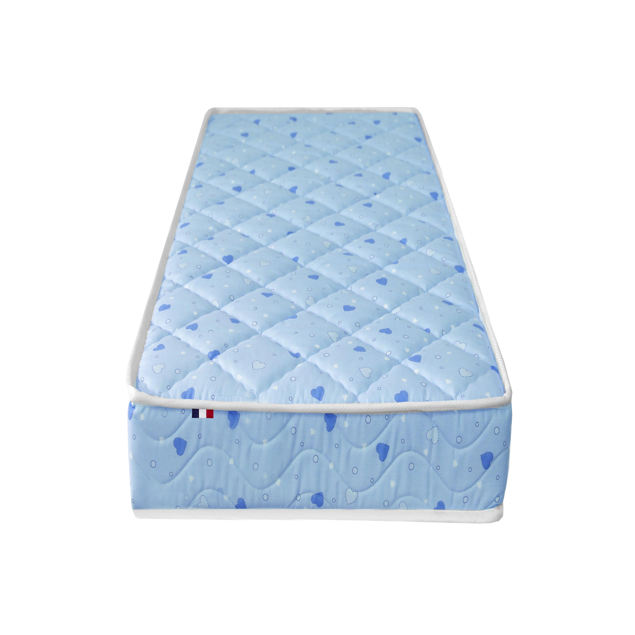 Voir la diapositive 3 : Matelas bébé mousse tissu 100% coton sans traitement 70x140cm PRINCE