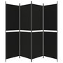 Voir la diapositive 5 : VIDAXL Cloison de separation 4 panneaux Noir 200x180 cm Tissu