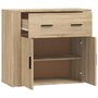 Voir la diapositive 4 : VIDAXL Buffet Chene sonoma 80x33x70 cm Bois d'ingenierie
