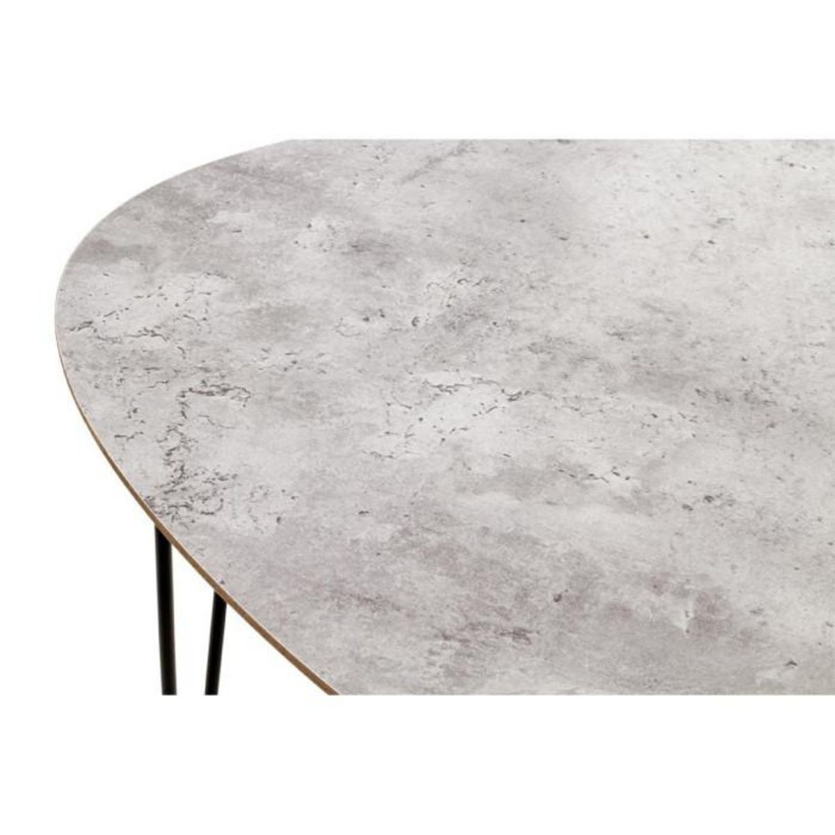 Paris Prix Lot de 2 Tables d'Appoint  Lamy  48cm Noir & Béton