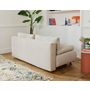 Voir la diapositive 5 : BEST MOBILIER Cristal - canapé 3 places - convertible avec coffre et pouf - en velours texturé