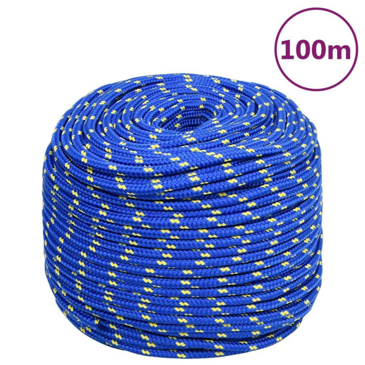 VIDAXL Corde de bateau Bleu 10 mm 100 m Polypropylene