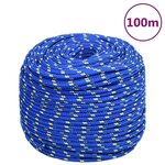 VIDAXL Corde de bateau Bleu 10 mm 100 m Polypropylene
