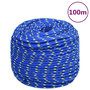 Voir la diapositive 1 : VIDAXL Corde de bateau Bleu 10 mm 100 m Polypropylene