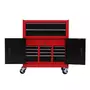 HOMCOM HOMCOM Servante d'atelier servante/ caisse à outil 6 tiroir +1 commode coffre amovible chariot acier rouge et noir