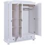 Voir la diapositive 9 : Armoire rustique en pin massif 3 portes  3 tiroirs L104cm BASTIAN
