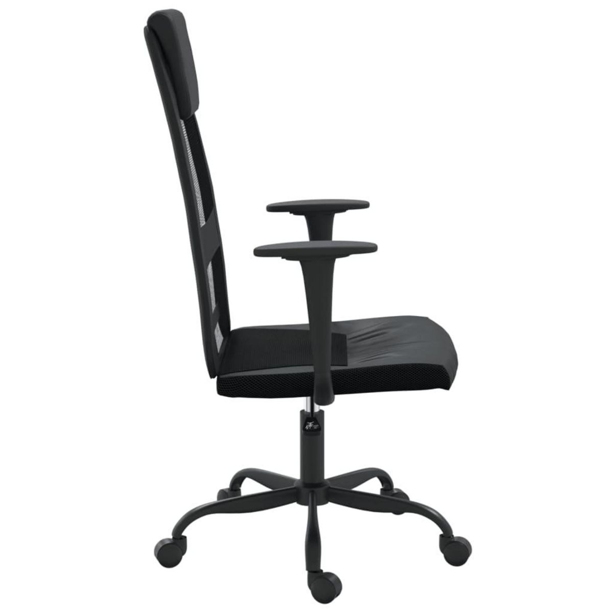 VIDAXL Chaise de bureau reglable en hauteur noir