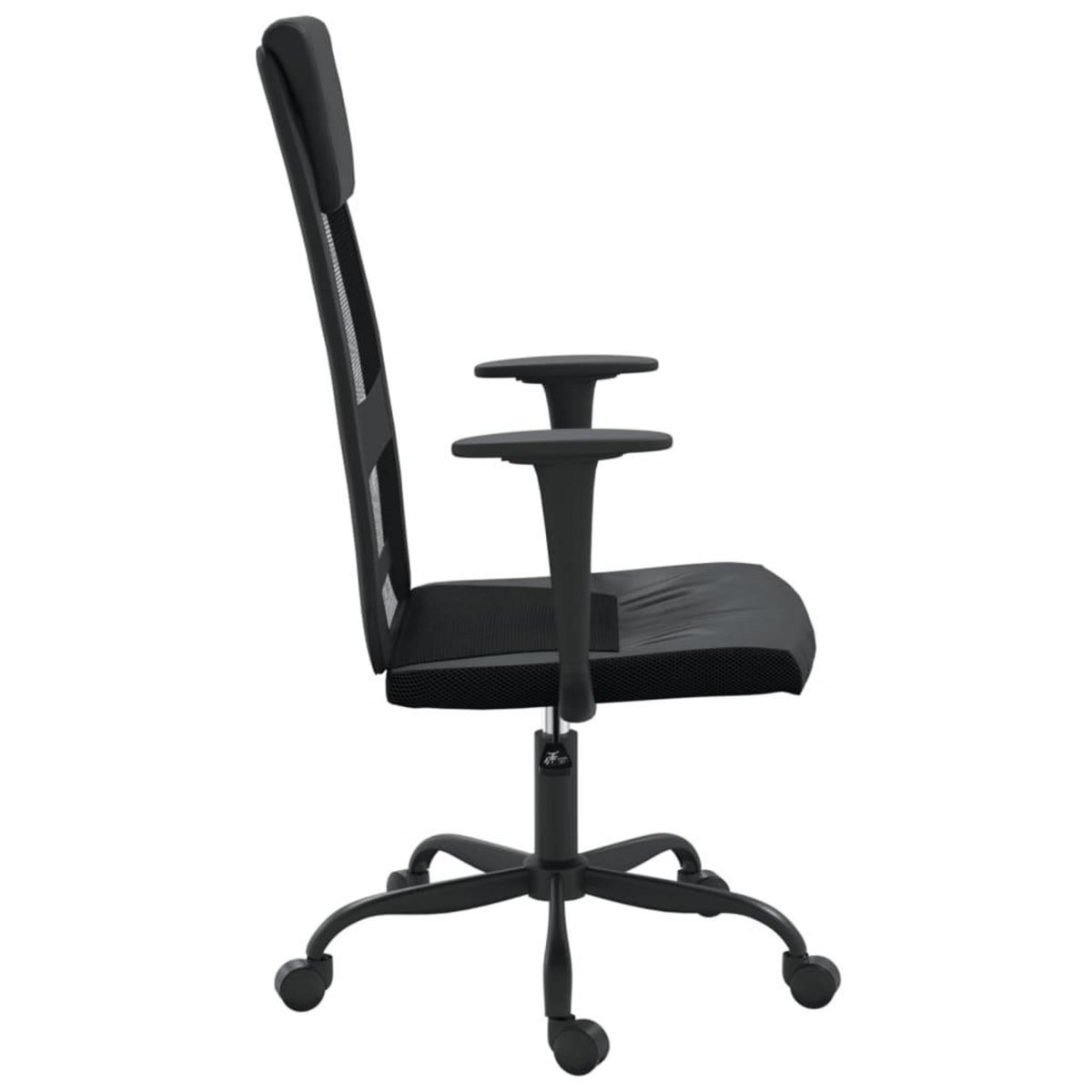 VIDAXL Chaise de bureau reglable en hauteur noir