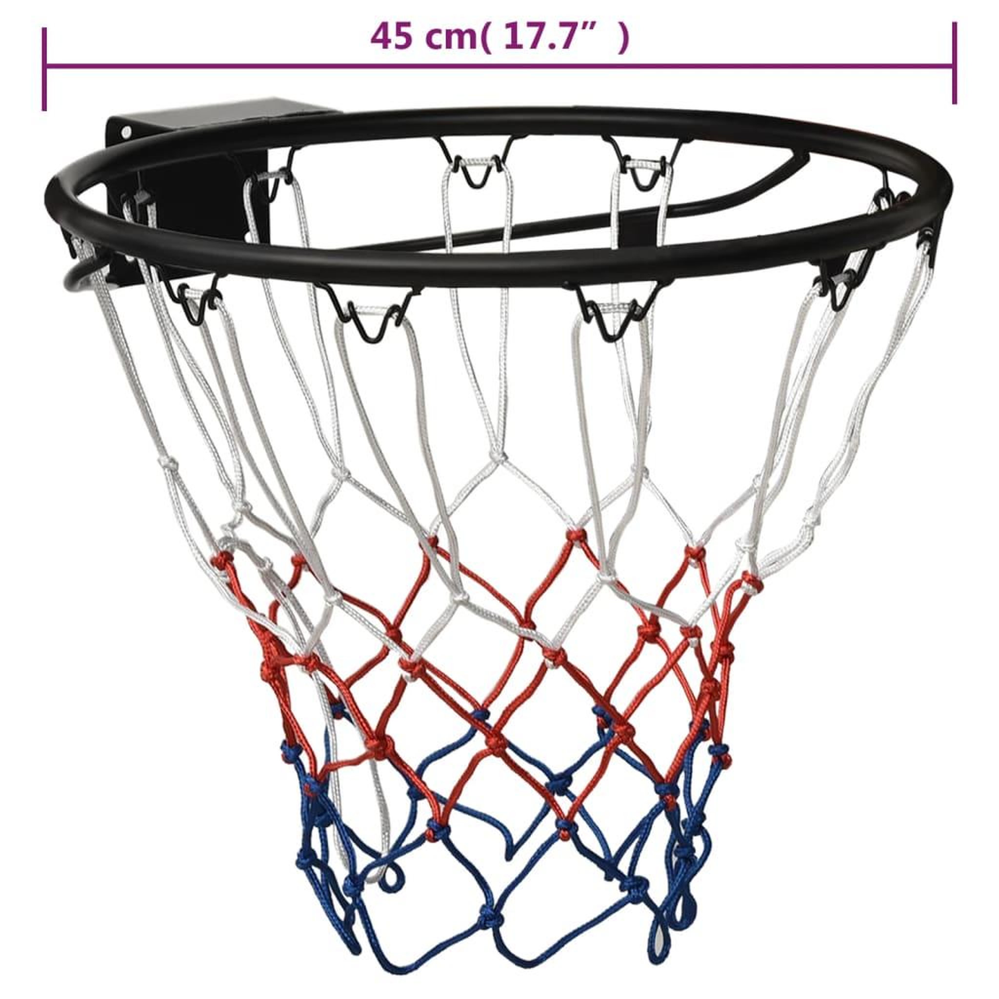 Voir la diapositive 6 : VIDAXL Cerceau de basket Noir 45 cm Acier