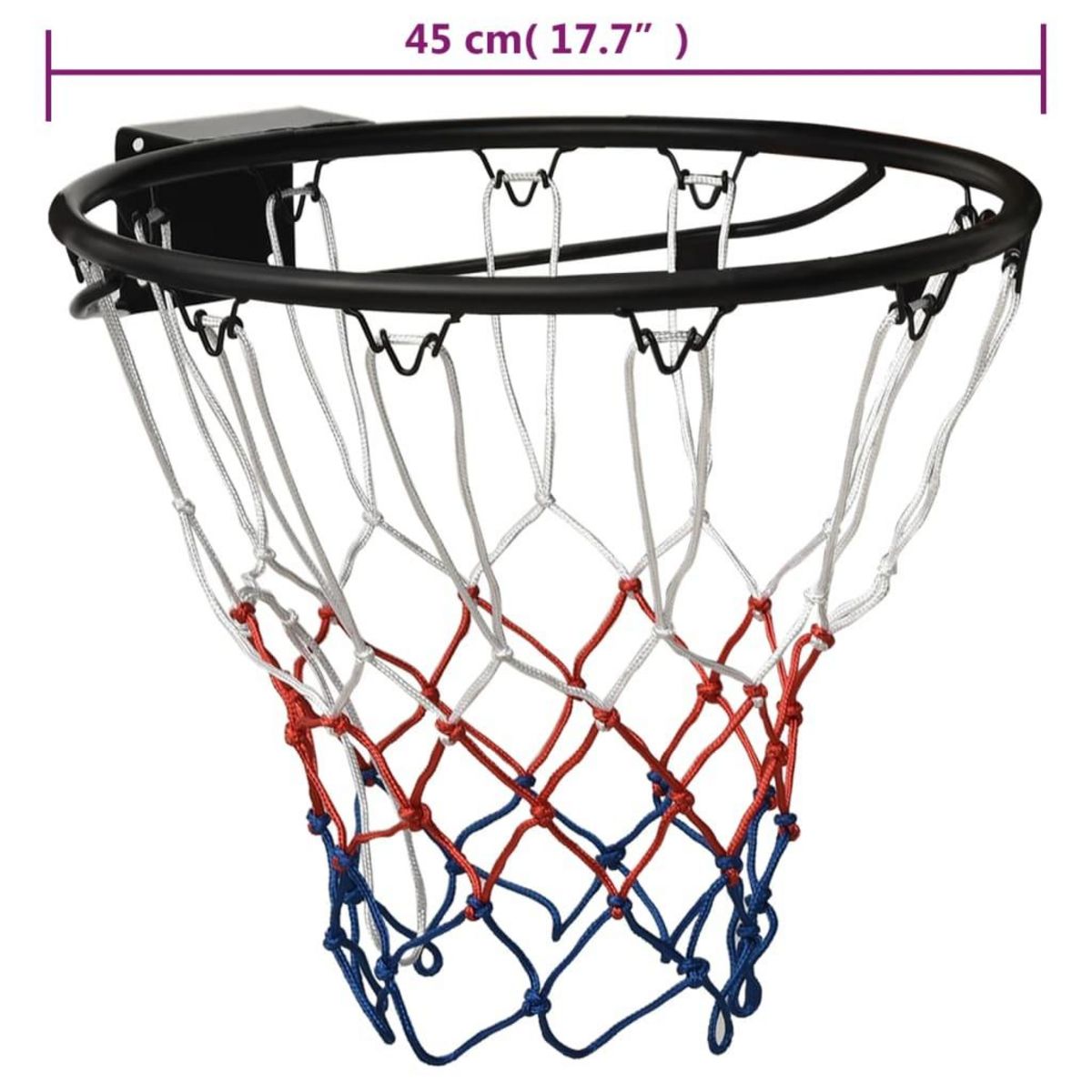 VIDAXL Cerceau de basket Noir 45 cm Acier