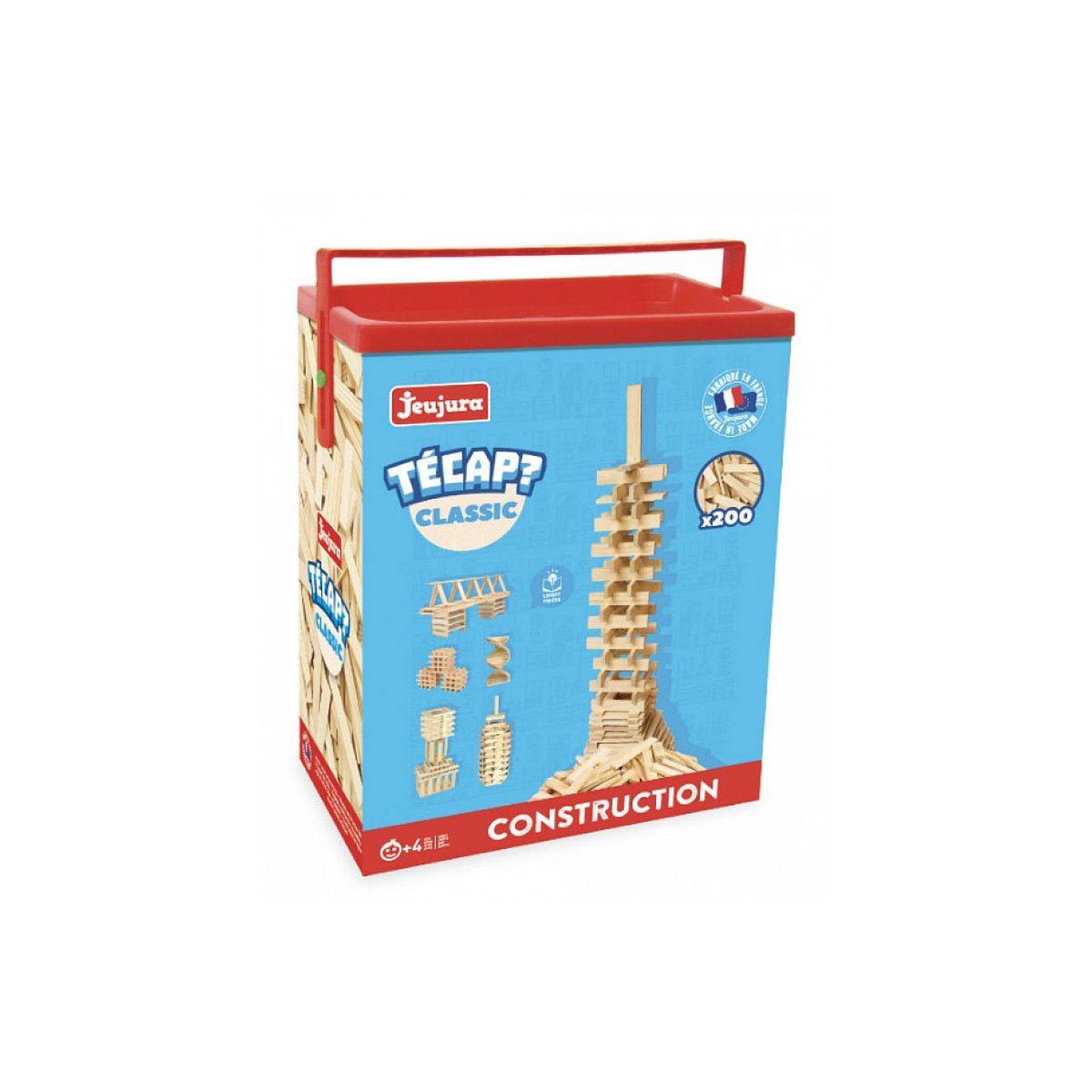 JeuJura Tecap classic , planchettes en bois naturel 200 pieces