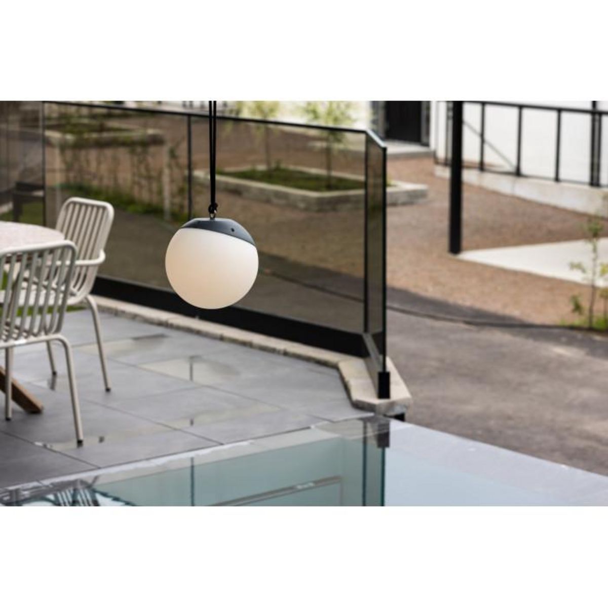 Paris Prix Lampe Suspension d'Extérieur à LED  Doris  20cm Noir