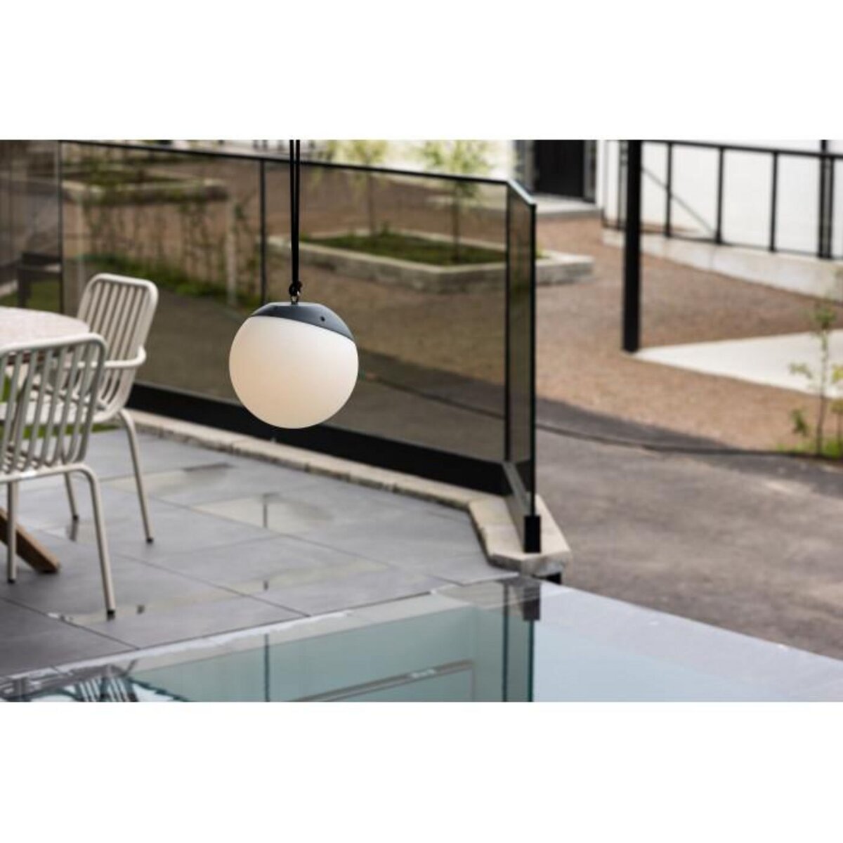 Paris Prix Lampe Suspension d'Extérieur à LED  Doris  20cm Noir
