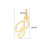 Voir la diapositive 2 : L'ATELIER D'AZUR Collier - Pendentif Lettre  P  Or 750/1000 - Chaine Dorée