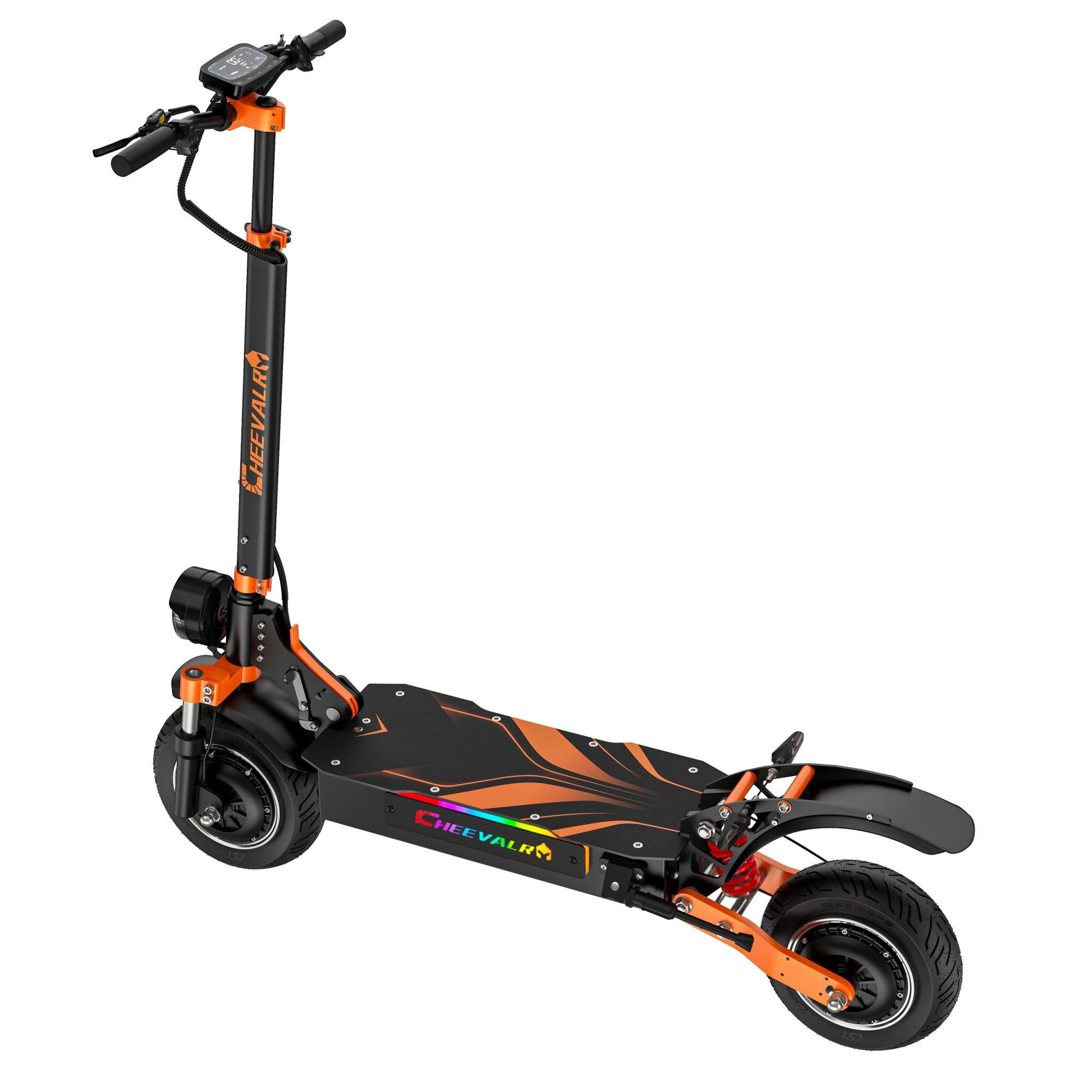 Voir la diapositive 4 : CHEEVALRY Trottinette électrique à double moteur CHEEVALRY S10, 52 V 36 Ah, autonomie jusqu'à 100 km