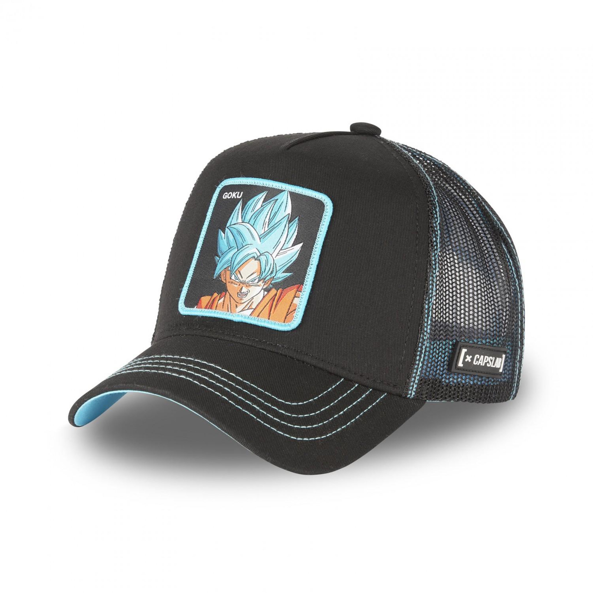 Voir la diapositive 1 : CAPSLAB Casquette trucker avec filet dragon ball super black goku