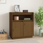 VIDAXL Buffet Marron miel 70x34x80 cm Bois massif de pin