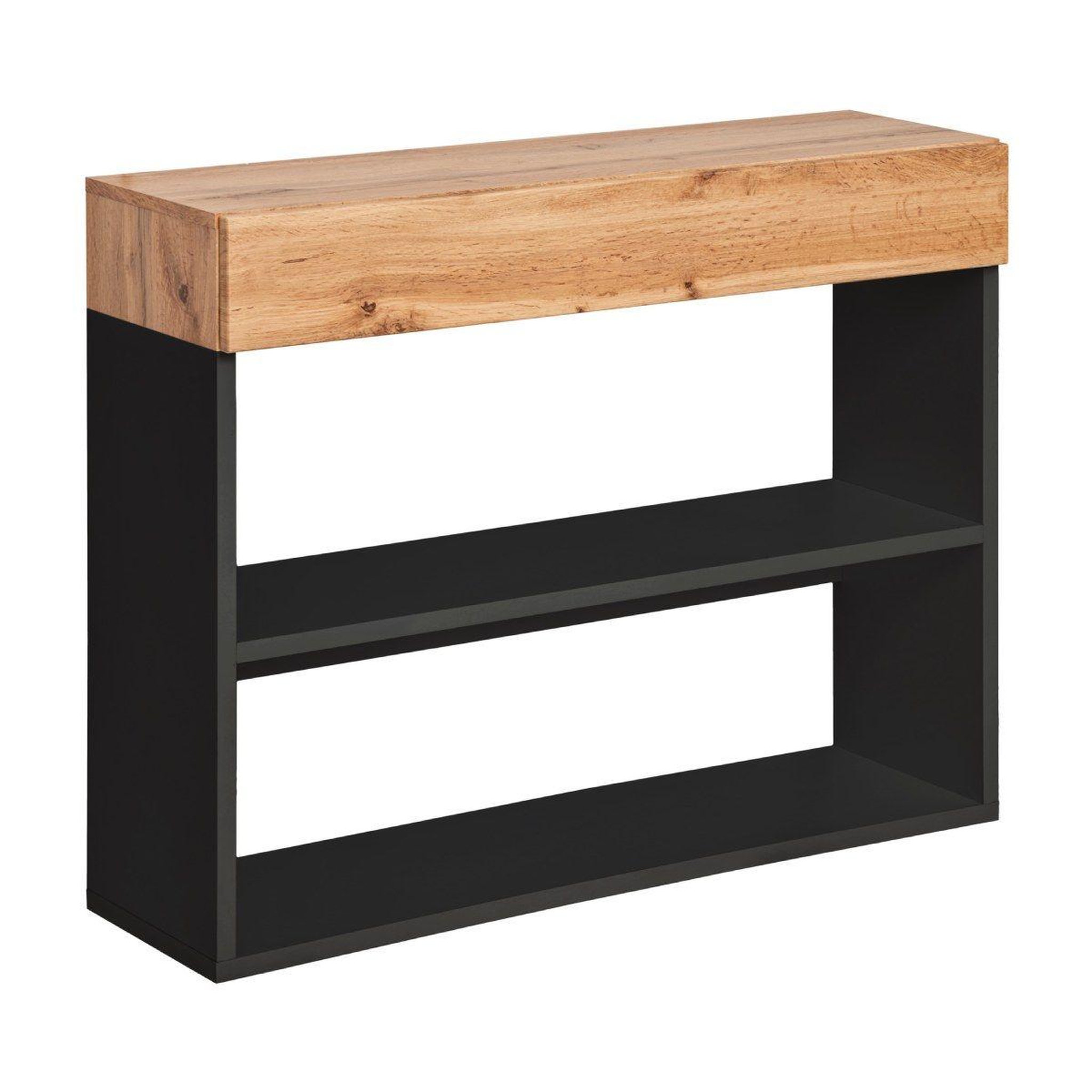 Paris Prix Étagère murale 2 niveaux & tiroir  easy  100cm noir
