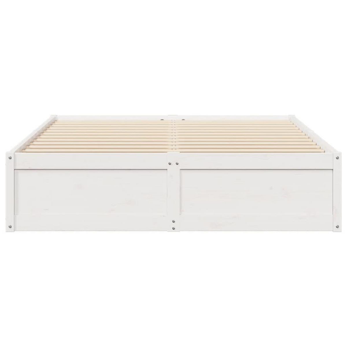 VIDAXL Cadre de lit sans matelas blanc 160x200 cm bois de pin massif