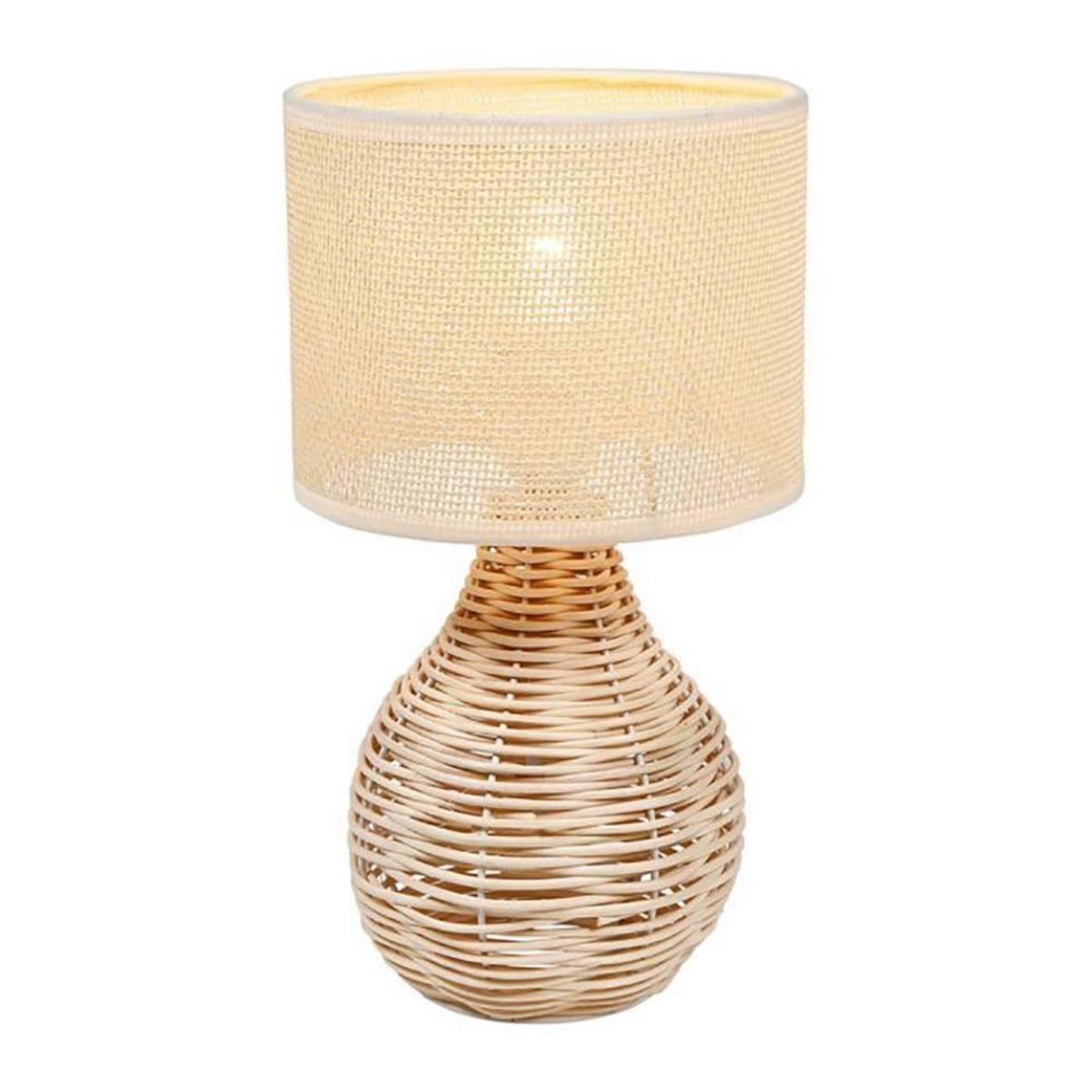 OSTARIA Lampe rotin abat-jour naturel