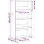 Voir la diapositive 6 : VIDAXL Bibliotheque blanc 80x30x152 cm bois d'ingenierie