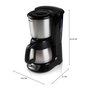 Voir la diapositive 4 : Domo Cafetiere filtre - DOMO - DO709K - 1000 W - 1 L - 8 tasses - Ecran LCD - Minuteur 24 h - Acier inoxydable