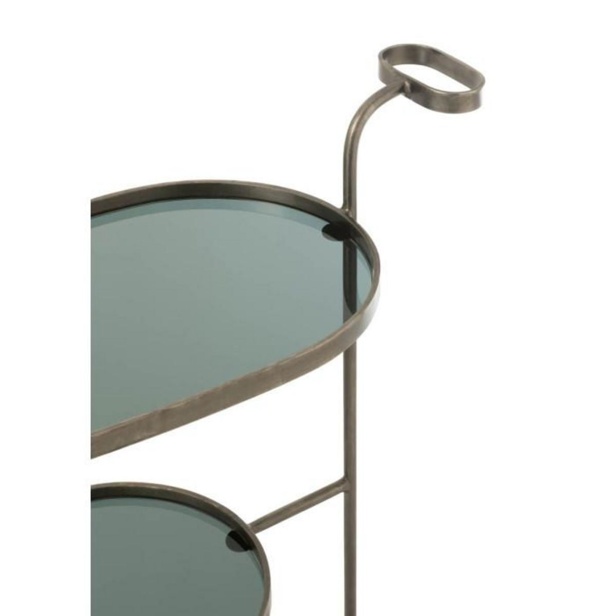 Paris Prix Desserte de Cuisine en Métal  2 Niveaux  84cm Gris