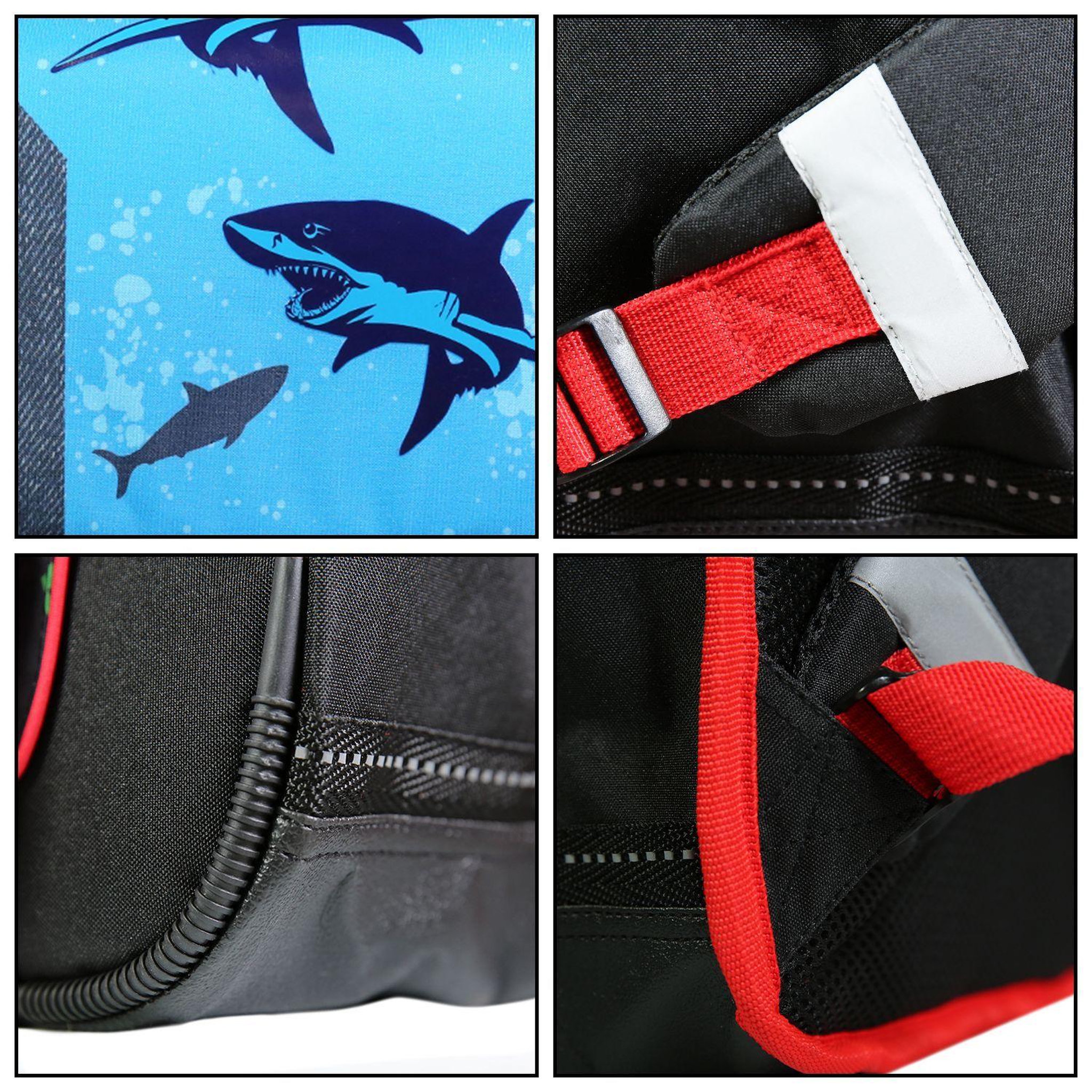 Voir la diapositive 6 : Bagtrotter BAGTROTTER Cartable 38 cm Vorax Bleu Requin