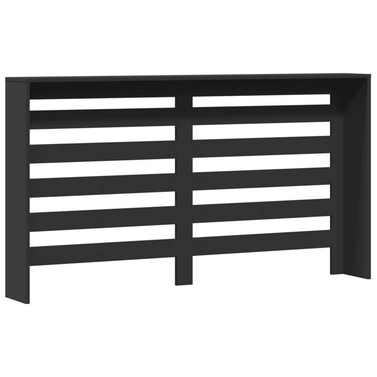 VIDAXL Cache-radiateur noir 149x20x82 cm bois d'ingenierie