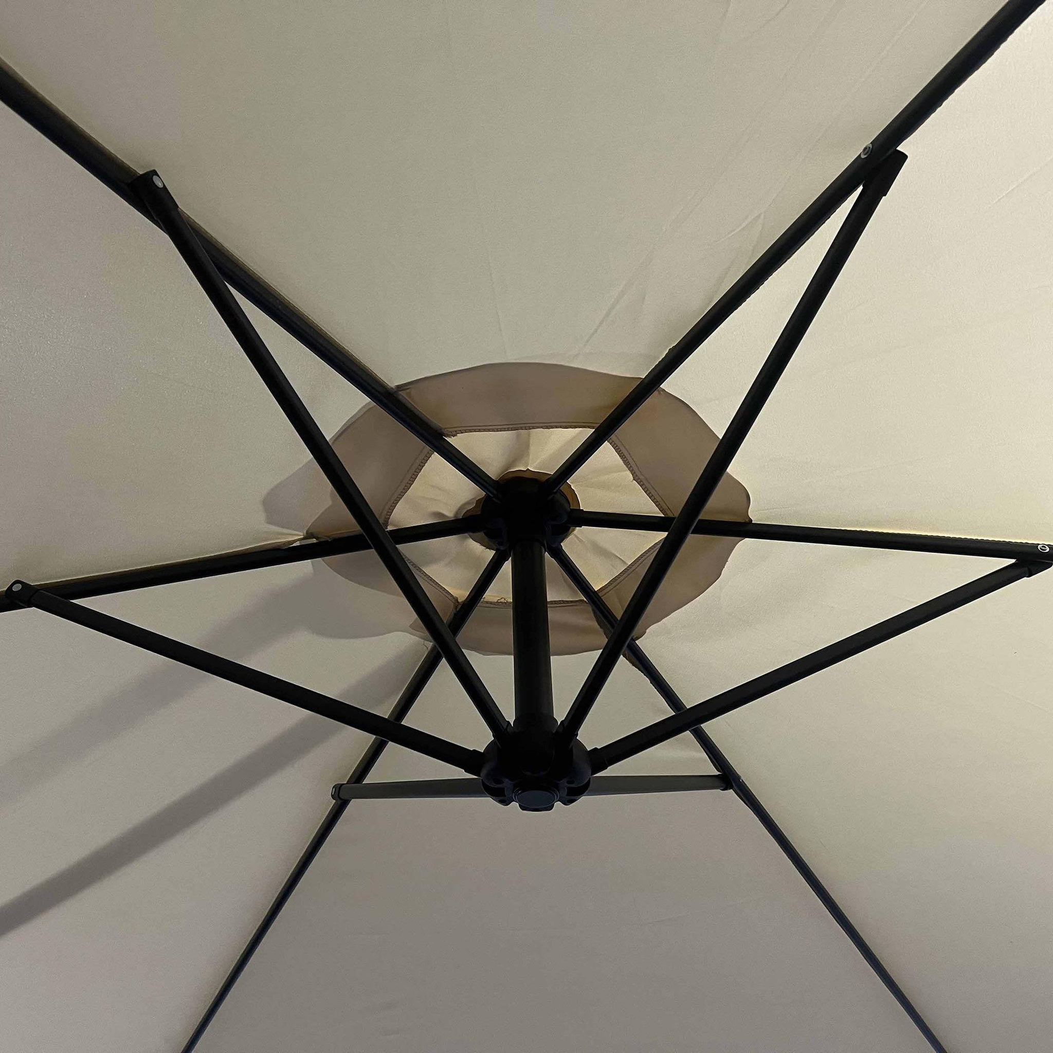 Voir la diapositive 2 : WERKAPRO Parasol déporté Ø 3m - WERKA PRO crème crème