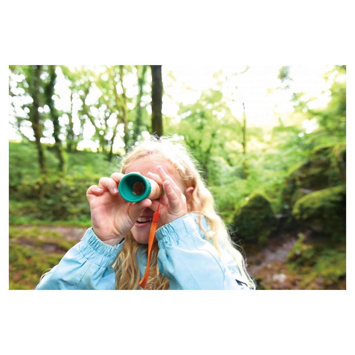 Hape Télescope Réglable en Bambou avec Grossissement 8x pour l'Observation des Oiseaux et de la Nature