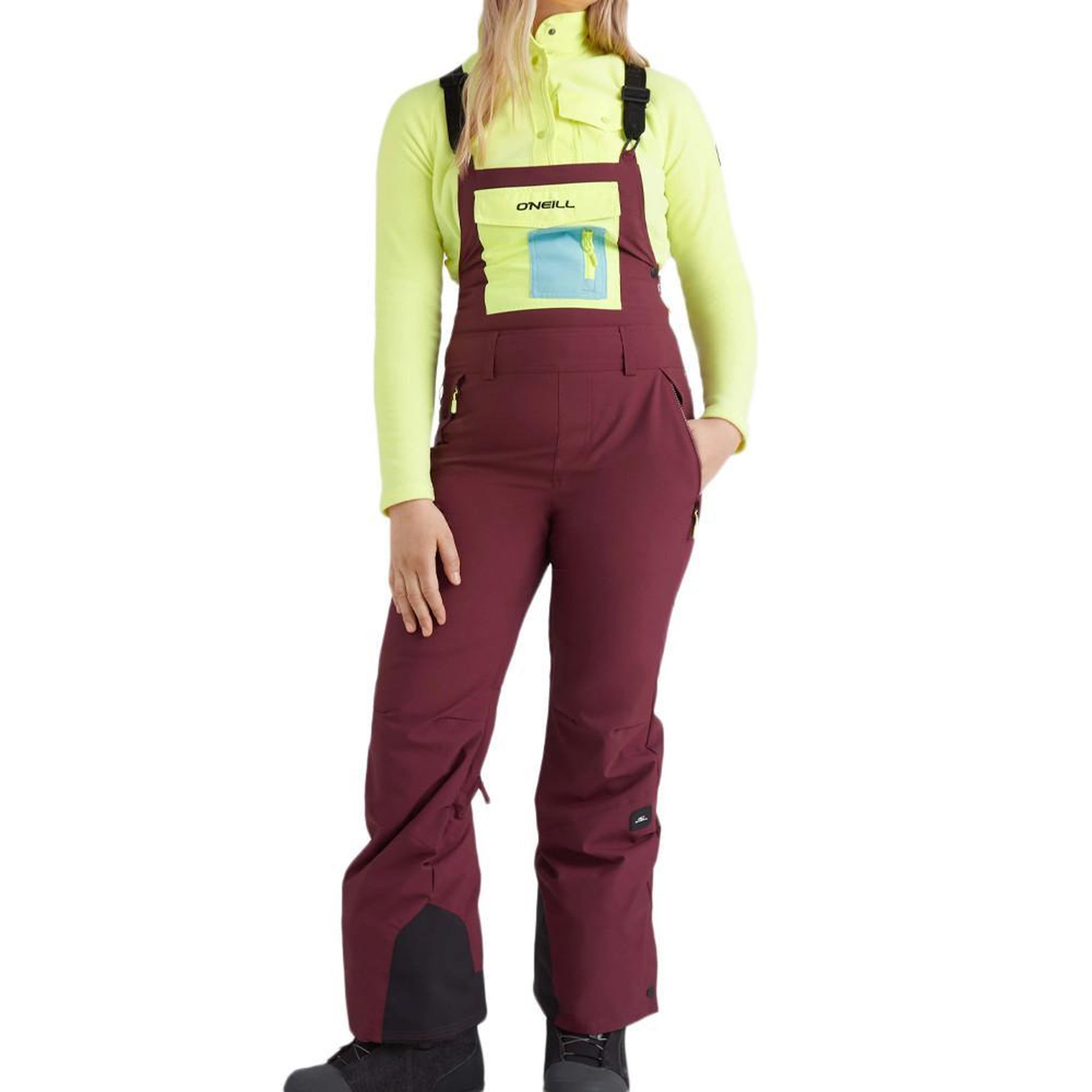 Voir la diapositive 2 : O'NEILL Salopette de ski bordeaux femme o'neill originals bib