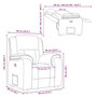 Voir la diapositive 6 : VIDAXL Fauteuil inclinable Taupe Tissu