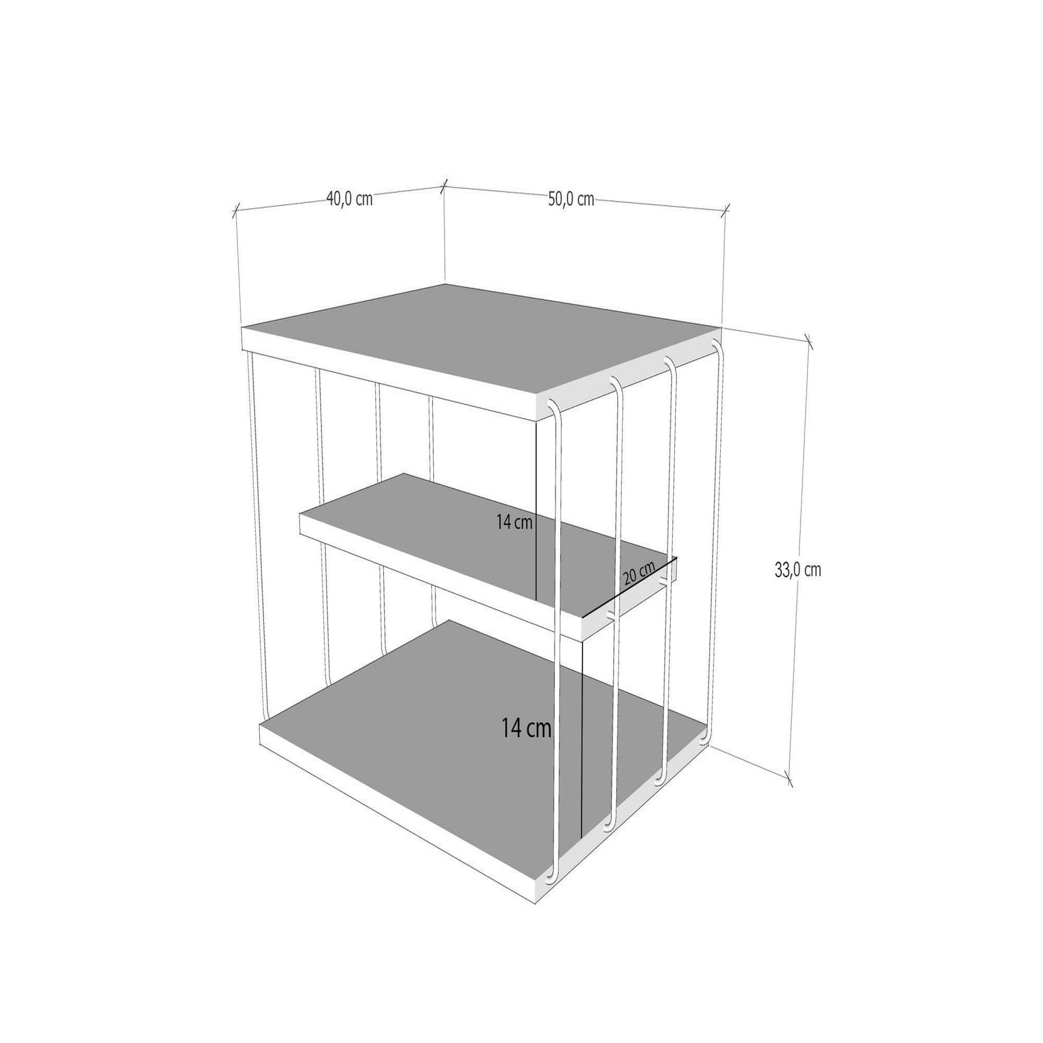 Habitat et Jardin Table d'appoint en bois  lifon  - 50 x 40 x 33 cm - blanc