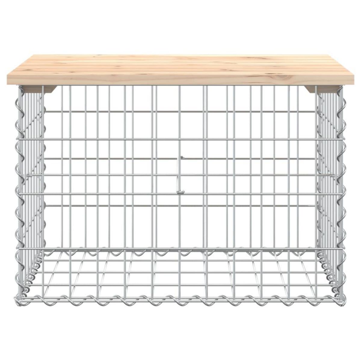 VIDAXL Banc de jardin design de gabion 63x44x42 cm bois massif de pin