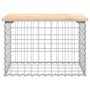 Voir la diapositive 3 : VIDAXL Banc de jardin design de gabion 63x44x42 cm bois massif de pin