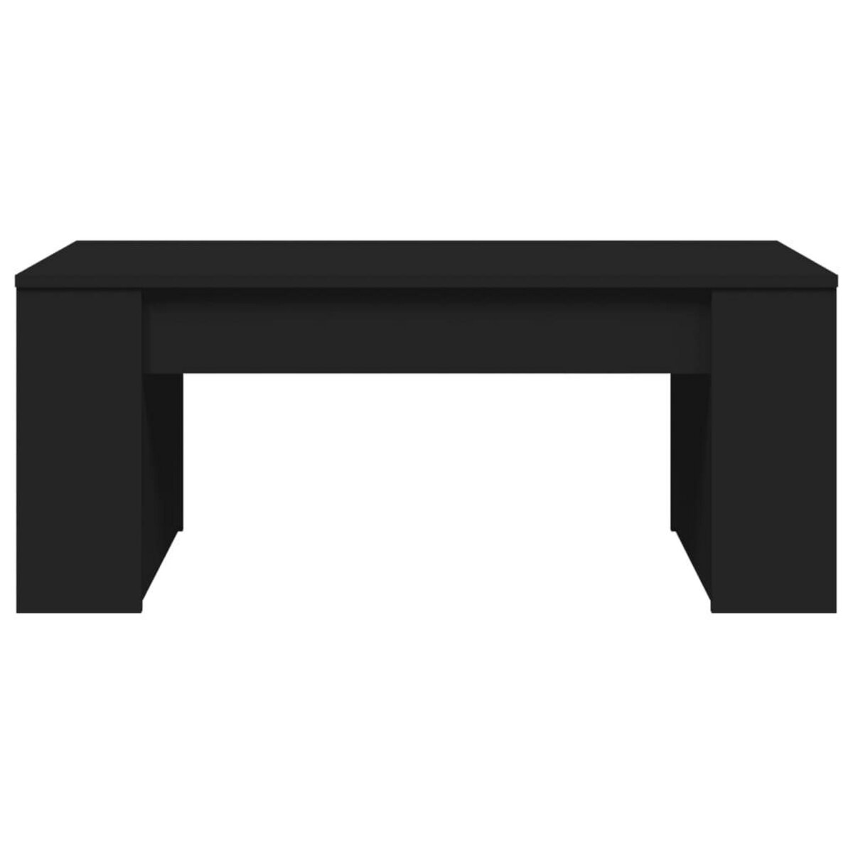 VIDAXL Table basse noir 102x55x42 cm bois d'ingenierie