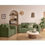 Voir la diapositive 2 : BEST MOBILIER Topaze - canapé droit 2 places - en tissu bouclette