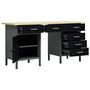 Voir la diapositive 2 : VIDAXL Etabli Noir 160x60x85 cm Acier
