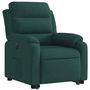 Voir la diapositive 4 : VIDAXL Fauteuil inclinable electrique vert fonce velours