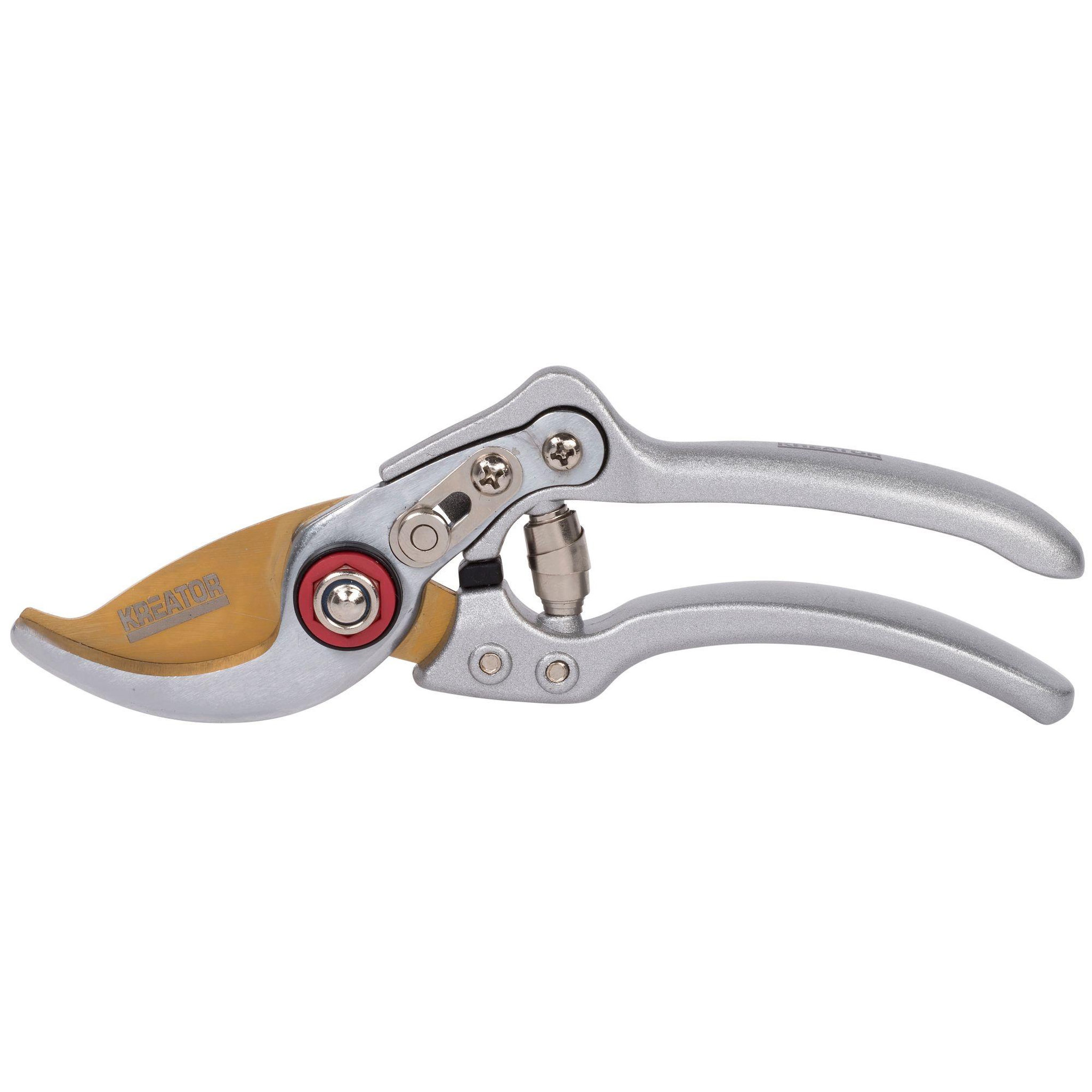 Voir la diapositive 3 : KREATOR Sécateur titanium lame courbée 200mm