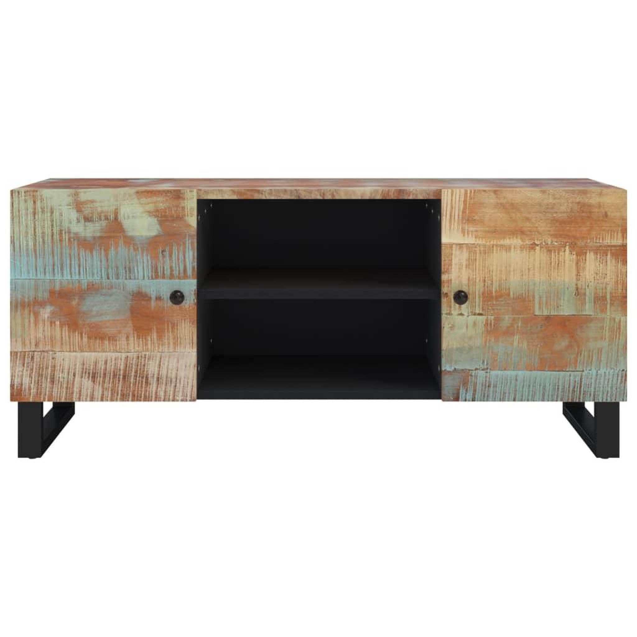 Voir la diapositive 4 : VIDAXL Meuble TV 105x33x46 cm Bois massif de recuperation