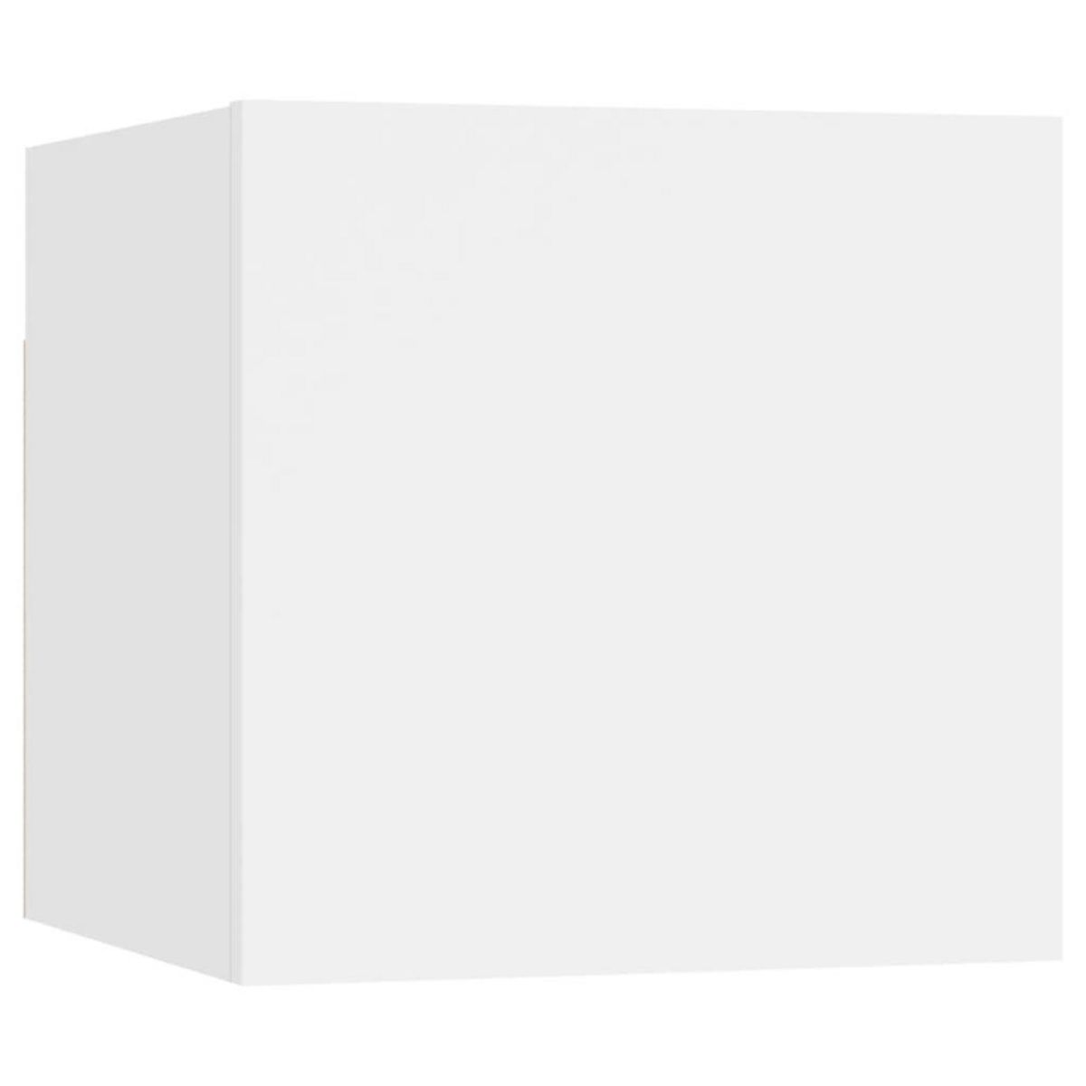 VIDAXL Meuble TV mural Blanc 30,5x30x30 cm