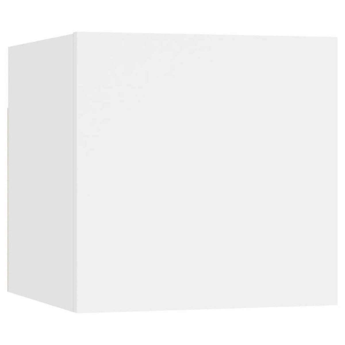 VIDAXL Meuble TV mural Blanc 30,5x30x30 cm