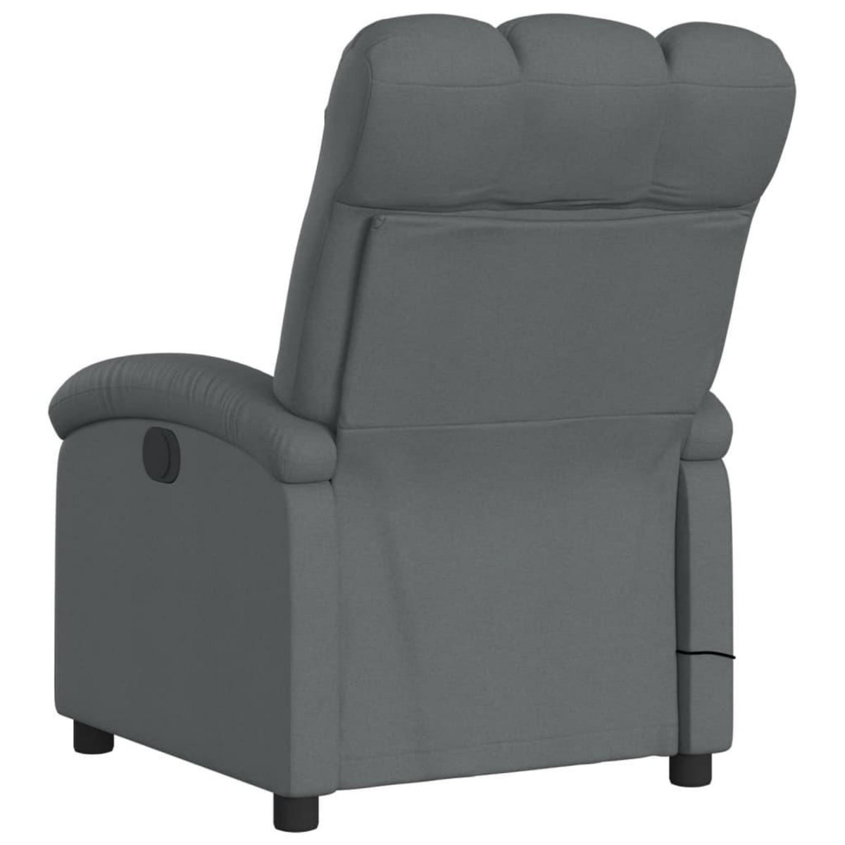 VIDAXL Fauteuil inclinable de massage electrique gris fonce tissu