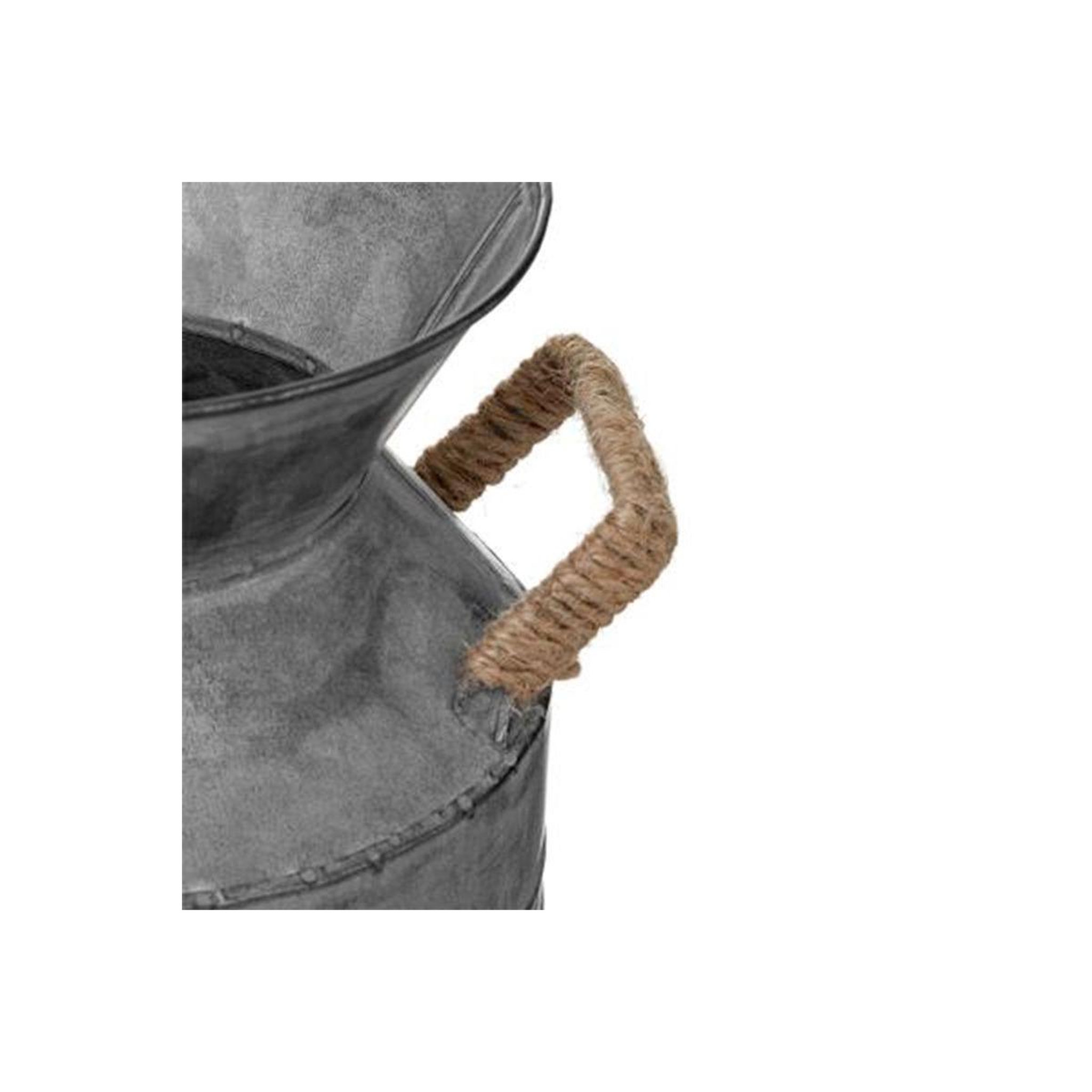 Voir la diapositive 2 : ATMOSPHERA Pot à lait déco vintage  zinc  61cm gris