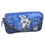 Voir la diapositive 1 : AUCHAN Trousse scolaire 2 compartiments avec rabat polyester bleu REQUIN STREET CODE