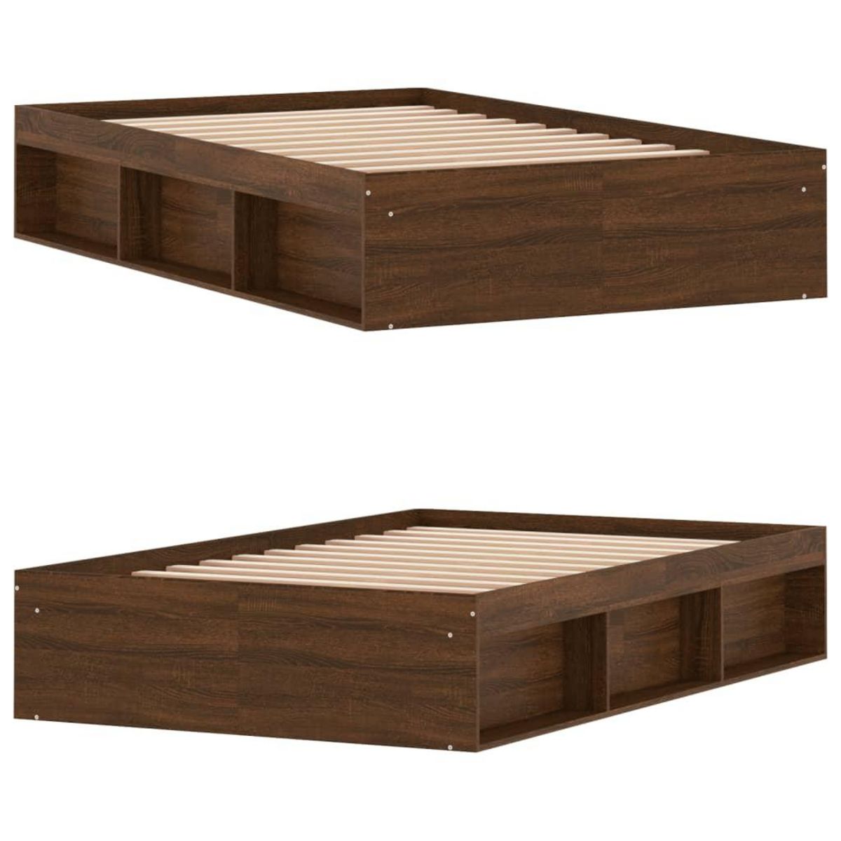VIDAXL Cadre de lit sans matelas chene marron 120x200 cm