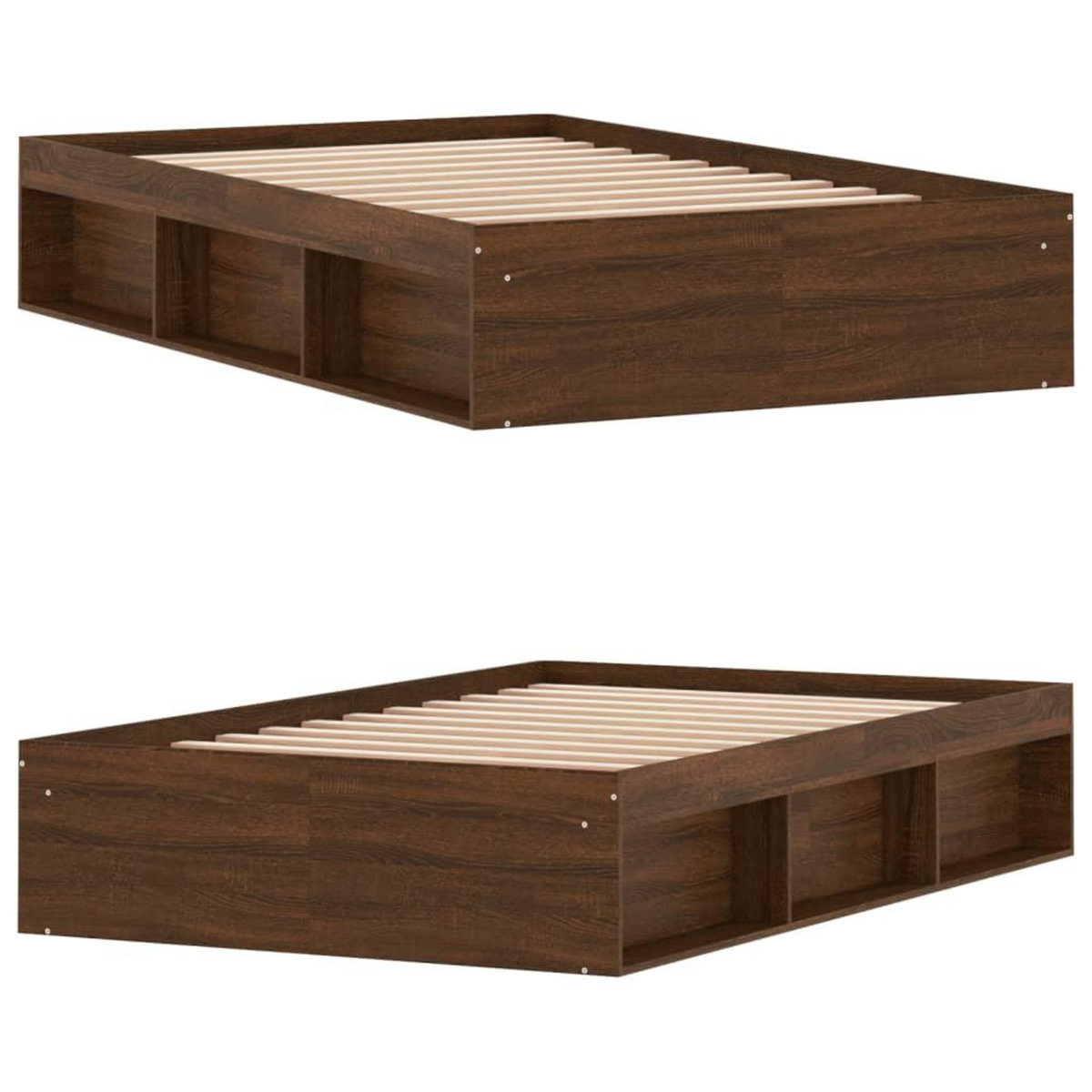 VIDAXL Cadre de lit sans matelas chene marron 120x200 cm